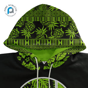 प्रशांत जातीय हुडी ग्रीन टैटू वनस्पति कस्टम ग्राफिक हुडी सबलिमिनेशन उच्च गुणवत्ता खेल हुडी रग्बी बास्केटबॉल के लिए - Product Image 2