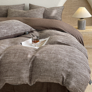 100% bông Duvet cover Vua Kích thước thoáng khí tan <span class=keywords><strong>bedding</strong></span> Set cho tất cả các mùa Comforter Jacquard Duvet cover Set - Product Image 3