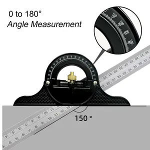 300MM paslanmaz çelik açı cetvel dijital iletki seti <span class=keywords><strong>180</strong></span> derece marangoz kare seviye ağaç İşleme araçları alüminyum - Product Image 4