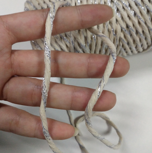 Decorazioni per la <span class=keywords><strong>casa</strong></span> 3MM 125 m rotolo misto colore <span class=keywords><strong>naturale</strong></span> e argento cotone corda di macramè - Product Image 5