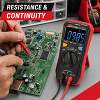 Promo Panas UNI-T UT123 NCV 4000 Counts Auto AC/DC Tegangan Temperatur Layar HD Multimeter Digital USB Penguji Gelombang Listrik