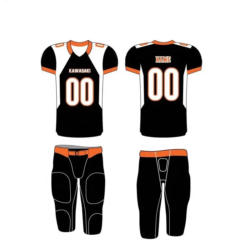 American Football Gürtel 7 Gepolsterte Hose Kurze Fußball uniformen Sportswear Herren Sets Plus Size Damen American Football Kleidung