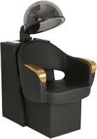 Sillones de peluquería con secador de pelo para barberías, máquina secadora de pelo negra para salón con silla, sillón con secador de pelo