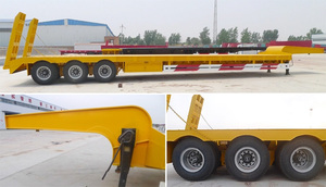 Semi-remorque porte-conteneurs à plateau plat en acier de 40 pieds pour le transport maritime, capacité de charge de 30 000 kg - Product Image 4
