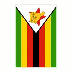 ธงประดับรูปธงชาติแอฟริกา ทำจากโพลีเอสเตอร์สำหรับใช้งานกลางแจ้ง ประเทศซิมบับเว เหมาะสำหรับตกแต่งงานเทศกาลประจำชาติ - Product Image 3