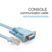Câble de console RS232 RJ45 vers DB9 1,5 m Câble de console réseau avec gaine en PVC Conducteur en cuivre pur Compatible avec le routeur Switch