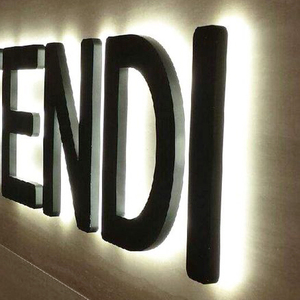 Letreros de letras iluminados Led de Metal de acero inoxidable para edificio al aire libre, letrero retroiluminado de tienda de acrílico impermeable 3D personalizado - Product Image 3