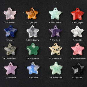 14mm doble cara facetado Mini estrella encanto amarillo Ojo de Tigre amatista cuarzo rosa piedra preciosa estrella colgante para DIY joyería de lujo - Product Image 1