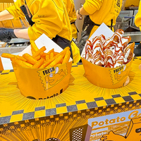 Boîte en carton blanc en forme de cône, écologique, jetable, recyclable et biodégradable, personnalisée pour les frites