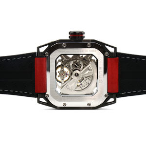 Montre mécanique de luxe rétro unique pour homme, design creux type barillet, haute qualité, vente en gros, ODM OEM - Product Image 3