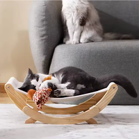 Meubles pour animaux de compagnie balançoire en bois chat lit en carton chat lit bois ondulé chat planche à gratter pour petit moyen intérieur