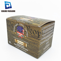Carton de papier pliant imprimé par coutume de quantité minimale de commande bas empaquetant 12 boîtes de café de cosses pour la capsule