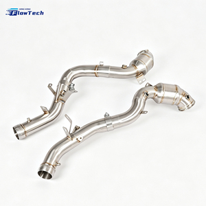 Downpipe de course en acier inoxydable 304 haute performance pour Mercedes Benz GT63 GT63S X290 M177 4.0L V8 bi-turbo, échappement à haut débit - Product Image 4