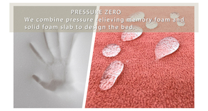 Sofá Cama grande de lujo para perros, funda extraíble, cama de espuma viscoelástica para mascotas, varios ante, terciopelo, pana, lino, piel sintética, forro polar sólido - Product Image 5