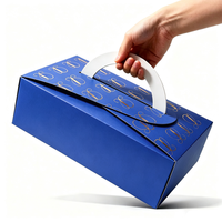 Boîte cadeau de Noël en carton pliable, boîte à gâteau, impression de logo personnalisée, boîte à dessert en carton doré de luxe, écologique et recyclable