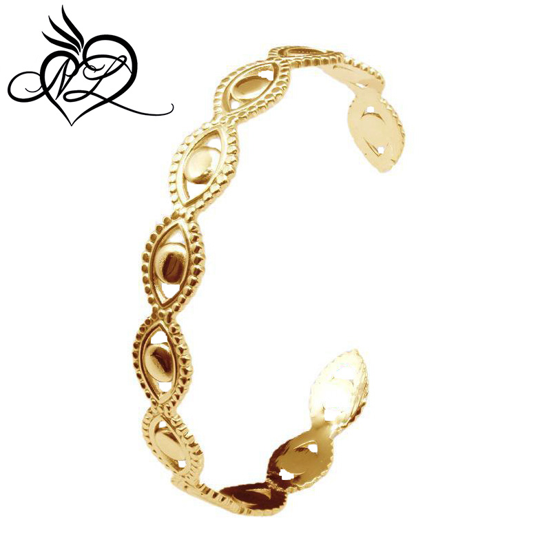 定制女性不锈钢饰品空心古巴不锈钢开口手镯 - buy plain stainless