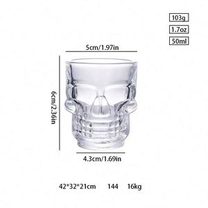 Verres à shot personnalisés de 2 oz au design unique et créatif, en verre, pour adultes, pour les fêtes, avec motif de soutien-gorge de bikini à poitrine généreuse - Product Image 4