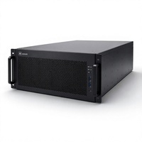 Châssis de serveur IA TZR 4U à haut débit d'air, 19 pouces, en acier inoxydable, montable en rack pour GPU, pour nœuds de formation, profondeur personnalisée