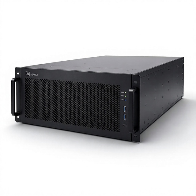 TZR 4U High Airflow AI Server Chassis 19 Inch Stainless GPU Rackmount for Training Nodes Custom Depth