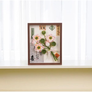 Cadre photo en fleurs au crochet Lucky Lotus, bouquet romantique chinois 3D encadré, cadeau pour professeur - Product Image 2