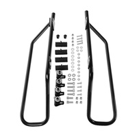 Supports de fixation rigides noirs pour sacoches de moto SL Factory compatibles Softail 1984-2013 – Kit de conversion durable