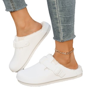 Indoor &amp; Outdoor Winter Warm Fur Lining EVA <strong>Clogs</strong> Waterproof Nurse <strong>Clogs</strong> Anti-slip Plush slippers Fleece <strong>Lined</strong> <strong>Clogs</strong> - Product Image 2
