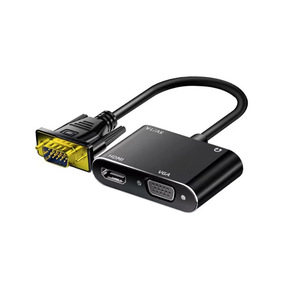 Adaptador convertidor Vga a HDMI con puertos HDMI y VGA para conexión de TV, proyector y ordenador - Product Image 5