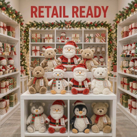 Peluche de Noël personnalisée de haute qualité OEM ODM, adorable poupée en peluche pour les fêtes, idéale pour les articles promotionnels de marque, cadeaux de Noël et boutiques de souvenirs