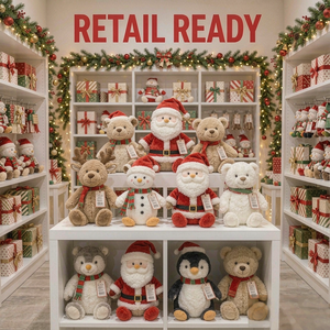 Peluche de Noël personnalisée de haute qualité OEM ODM, adorable poupée en peluche pour les fêtes, idéale pour les articles promotionnels de marque, cadeaux de Noël et boutiques de souvenirs - Product Image 4