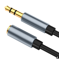 Haute qualité personnalisé or mâle femelle 3.5mm Audio Jack câble Audio pour casque d'ordinateur pour Microphone moniteur lecteur DVD PVC