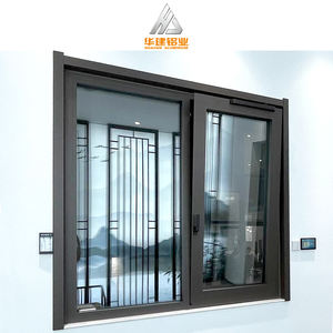 Elegantes ventanas abatibles de aluminio pasivo de alto aislamiento de triple vidrio ventanas de aluminio para casa - Product Image 1