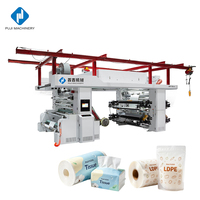 Machine d'impression de sacs shopping non tissés, imprimante flexographique de type empilable, sans arbre, automatique, servo-électrique, multicolore, sans surveillance
