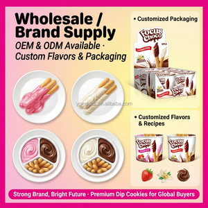 Bâtonnets de <span class=keywords><strong>chocolat</strong></span> et <span class=keywords><strong>caramel</strong></span> bicolores pour trempage de biscuits, sauce fantaisie, morceaux de friandises en vrac, OEM pour revendeurs YOLODUCK - Product Image 4