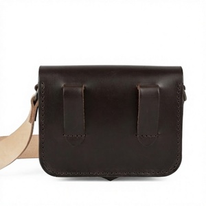 Handmade Genuine Leather Pouch with Shoulder Strap Vintage Style Structured Organizer Case for Historical Gear - Product Image 6