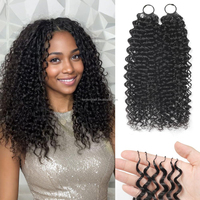 Extensions de cheveux humains au crochet pour femmes noires, bouclés Jerry, sans nœuds, effet plume, pré-séparées, lots de mèches au crochet invisibles