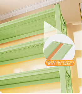 Étagère de rangement perforée multi-niveaux en acrylique pré-assemblée, robuste et réglable, pour la maison et le balcon - Product Image 4