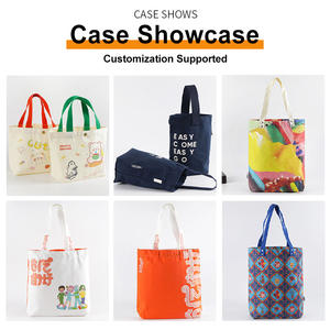 IDEA DE REGALO Bolsas de Tela de Lona de Algodón con Logotipo Personalizado para Mujer, Bolsa Reutilizable de Gran Capacidad, Bolsas de Compras Promocionales con Asas - Product Image 6