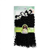 Perruque longue bouclée en soie haute température pour le commerce extérieur, ensemble de six pièces Curtain Diva, couleur OMBRE, cheveux bouclés petits et volumineux, source Curtain