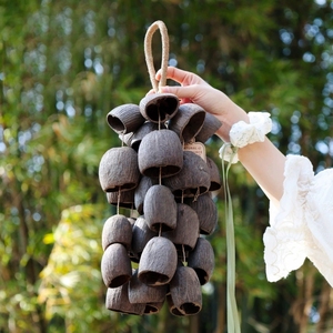 Wholesale Handmade Natural Fruit Shell Bell Wind Chime For Homestay Yard Home Decoration And Meditation - Product Image 4