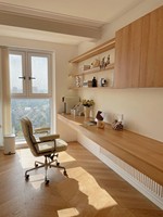 Muebles de estudio y sala de estar de madera hechos a medida Escritorios y estanterías para uso en computadora
