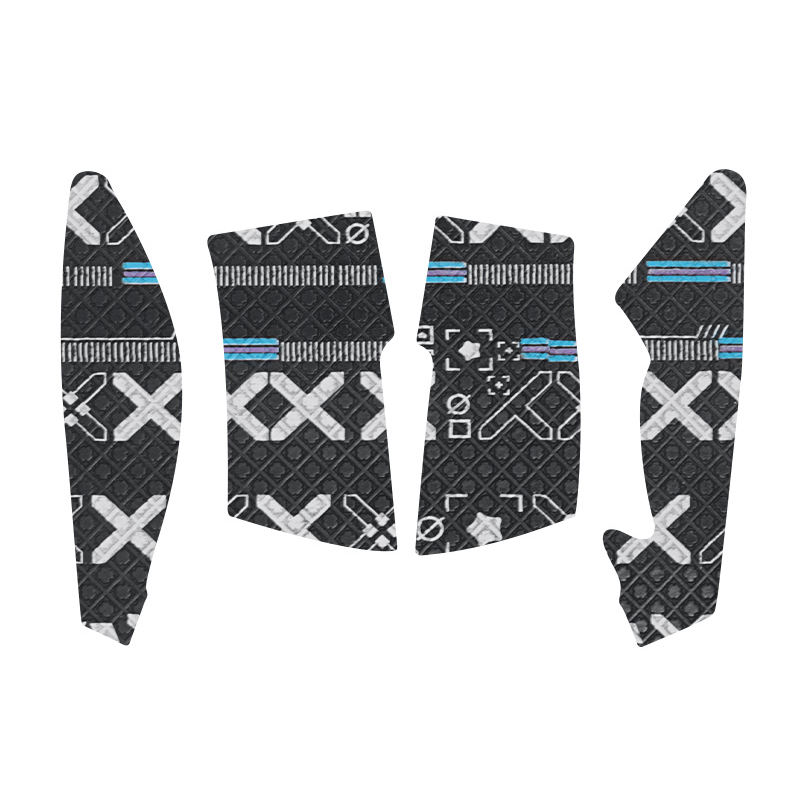 1pcs demi-pack souris autocollant-noir