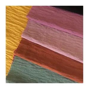 Malaysia Kain CEY Crinkle Abaya Polyest Air Flow Plain Dyed Fabric Wholesale 180d Tissu Cey Crepe Airflow Woven Cey Fabric