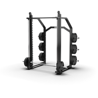 Máquina Smith Multifuncional de Alta Resistencia, Ajustable, Unisex, con Cable Cruzado, Soporte para Sentadillas, Comercial, Metálica, para Gimnasio