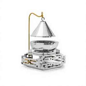 Réchaud en acier inoxydable de qualité commerciale de la meilleure qualité avec couvercle hydraulique pour chauffe-plats pour buffet d'hôtel et traiteur - Product Image 1