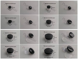 Pots cosmétiques en plastique transparent rechargeables avec tamis et couvercles dorés pour poudre libre, conteneurs <span class=keywords><strong>d</strong></span>'échantillons de voyage - Product Image 3