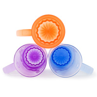 Tasse en verre dépoli ébauches de sublimation 16oz dégradé de couleur tasse en verre à bière avec poignée gobelets personnalisés