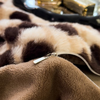 Nouvelle Arrivée Hiver – Parure de Lit Imprimée Style Maillard en Fausse Fourrure de Lapin, Chaude et Douce, 4 Pièces, Taille Personnalisable Disponible