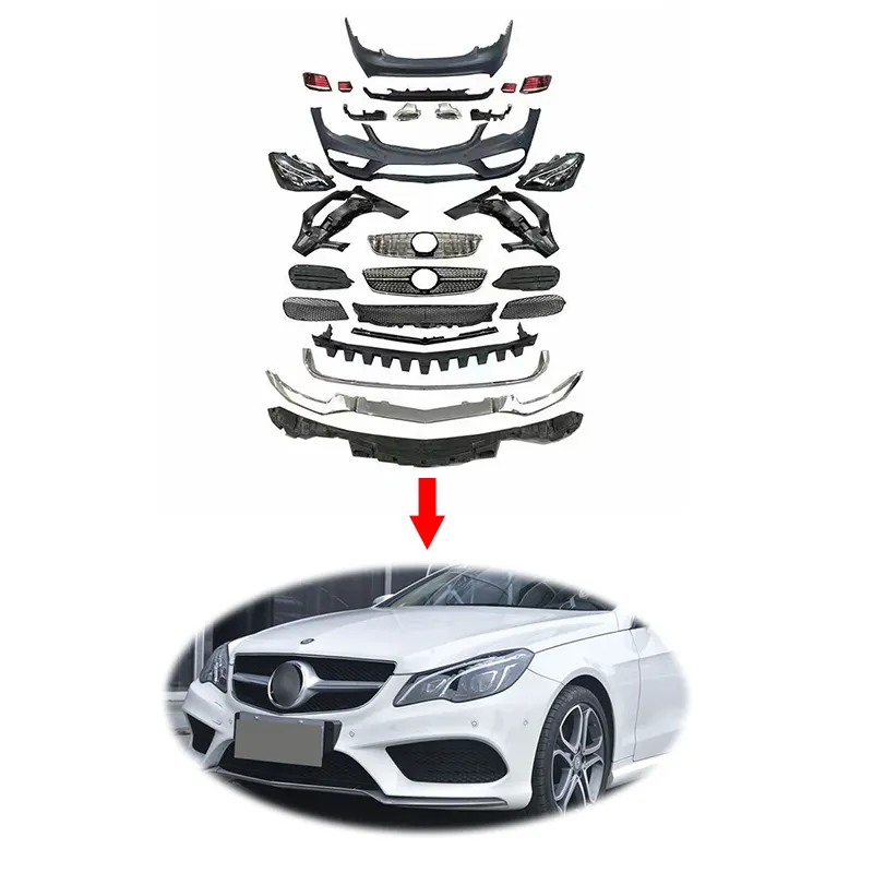 Facelift Body Kit สำหรับ Mercedes Benz E Class Coupe W207 E200 E260 2010-2013อัพเกรด2014-2017 Bodykit ด้านหน้าด้านหลังกันชน