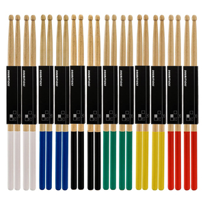 <span class=keywords><strong>Baquetas</strong></span> de Percusión de Madera de Arce Coloridas de Fábrica OEM 5A 7A con Mango de Goma Antideslizante - Product Image 2