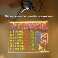 Panneau d'affichage à LED Chargement d'éclairage DIY Factory-Made Acrylic Writing Board for Night Market Advertising Buildings Company Shops